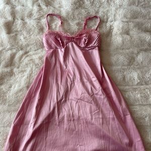 For Love & Lemons pink satin minidress gracie